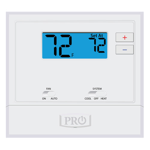 Alltemp 78-T601-2, Pro1 T600 Series Non-Programmable Thermostat, Conventional, Single Stage, Battery or Hardwire (24V)