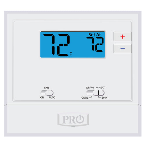 Alltemp 78-T621-2, Pro1 T600 Series Non-Programmable Thermostat, Heat Pump/Conventional, Mulit-Stage, Battery or Hardwire (24V)