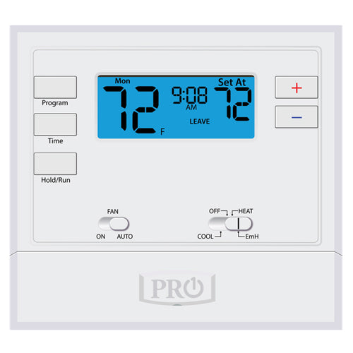 Alltemp 78-T625-2, Pro1 T600 Series Programmable Thermostat, Heat Pump/Conventional, Mulit-Stage, Battery or Hardwire (24V)