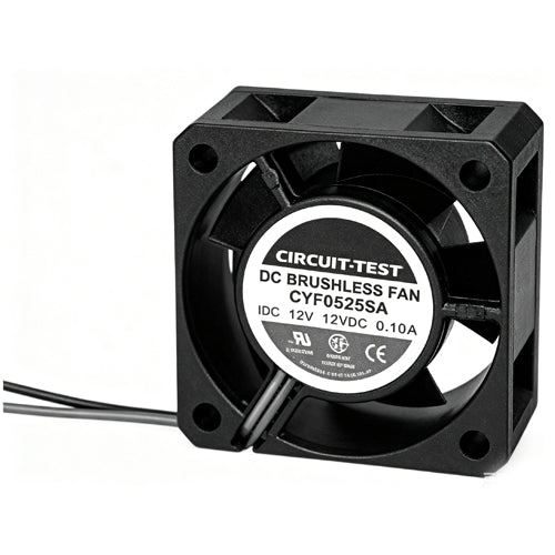 Rotom T8-RF268, CFA124020HS, DC Axial Fan, 40mm × 40mm × 20mm, 12 VDC, 8.5 CFM, Sleeve Bearing, Plastic Impeller, 31dB (A) Noise, Wire Leads Connection