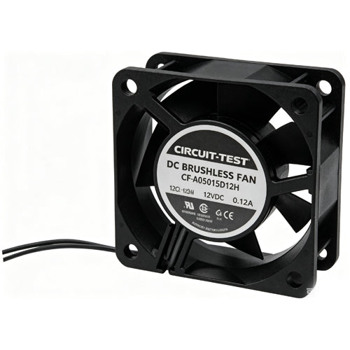 Rotom T8-RF270, CFA126025MS, DC Axial Fan, 60mm × 60mm × 25mm, 12 VDC, 16.7 CFM, Sleeve Bearing, Plastic Impeller, 25dB (A) Noise, Wire Leads Connection