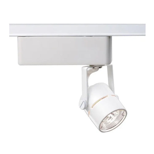 Satco TH234, 1-Light MR16 Halogen Round Track Head, 50W, 12V, Miniature 2 Pin Round Base, White Finish