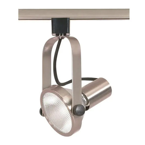 Satco TH301, 1-Light Gimbal Ring Track Head, 75W, 120V, PAR30 Lamp Type, Medium Base, Brushed Nickel Finish