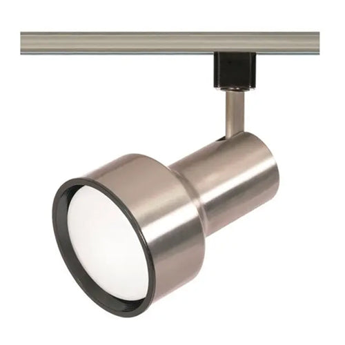 Satco TH304, 1-Light Step Cylinder Track Head, 75W, 120V, R30 Lamp Type, Medium Base, Brushed Nickel Finish