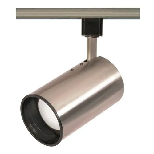 Satco TH307, 1-Light Straight Cylinder Track Head, 75W, 120V, R20 Lamp Type, Medium Base, Brushed Nickel Finish
