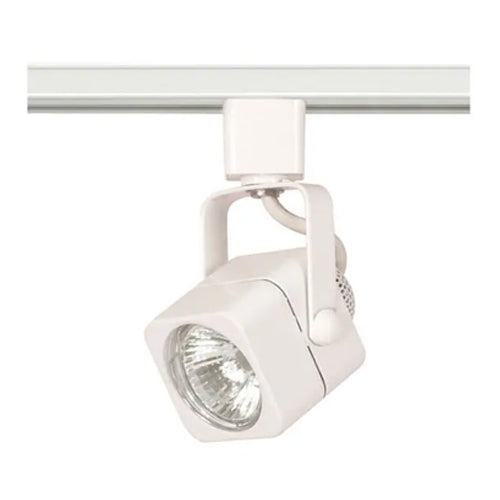 Satco TH312, 1-Light MR16 Halogen Square Track Head, 50W, 120V, Bi Pin GU10 Base, White Finish