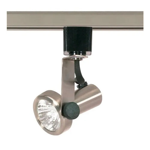 Satco TH323, 1-Light MR16 Halogen Gimbal Ring Track Head, 50W, 120V, Bi Pin GU10 Base, Brushed Nickel Finish