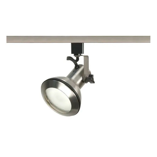 Satco TH331, 1-Light Euro Style Track Head, 75W, 120V, PAR30 (Short Neck) Lamp Type, Medium Base, Brushed Nickel Finish