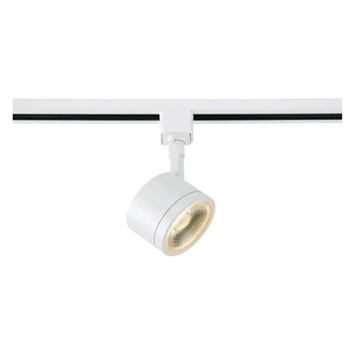 Satco TH401, 1 Light, LED 12W Round Track Head, 120V, 1020 Lumens, 3000K Warm White, Dimmable, 24 Deg. Beam, Matte White Finish