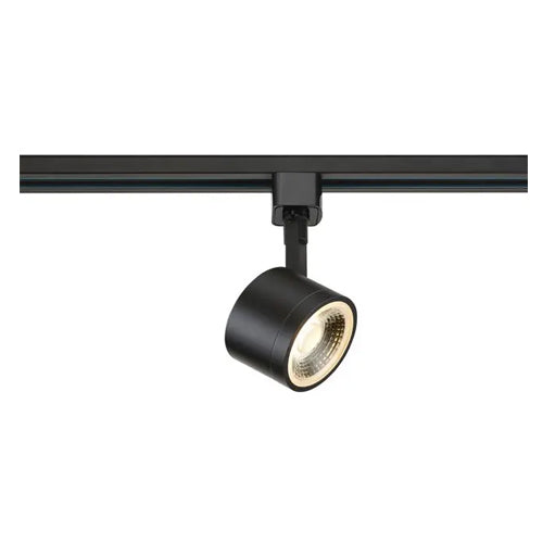 Satco TH404, 1 Light, LED 12W Round Track Head, 120V, 1020 Lumens, 3000K Warm White, Dimmable, 36 Deg. Beam, Matte Black Finish