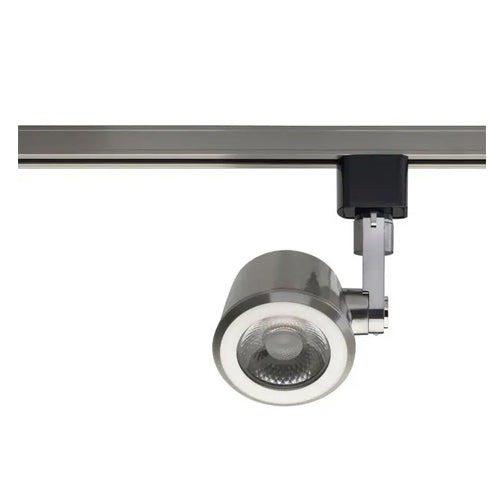 Satco TH457, 1 Light, LED 12W Taper Back Track Head, 120V, 1020 Lumens, 3000K Warm White, Dimmable, 36 Deg. Beam, Brushed Nickel Finish
