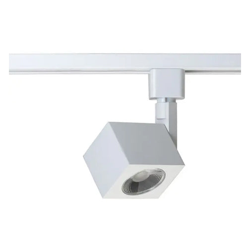 Satco TH463, 1 Light, LED 12W Square Track Head, 120V, 1020 Lumens, 3000K Warm White, Dimmable, 36 Deg. Beam, White Finish
