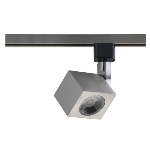 Satco TH467, 1 Light, LED 12W Square Track Head, 120V, 1020 Lumens, 3000K Warm White, Dimmable, 36 Deg. Beam, Brushed Nickel Finish