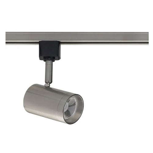 Satco TH477, 1 Light, LED 12W Small Cylinder Track Head, 120V, 1020 Lumens, 3000K Warm White, Dimmable, 36 Deg. Beam, Brushed Nickel Finish