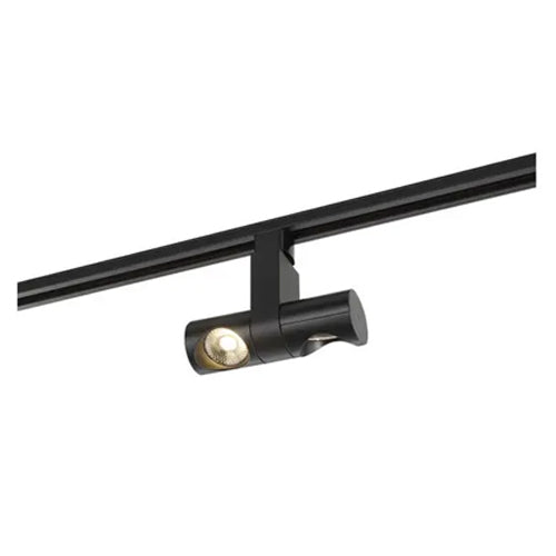 Satco TH480, LED 24W Dual Pipe Track Head, 120V, 2040 Lumens, 3000K Warm White, Dimmable, 24 Deg. Beam Angle, Black Finish