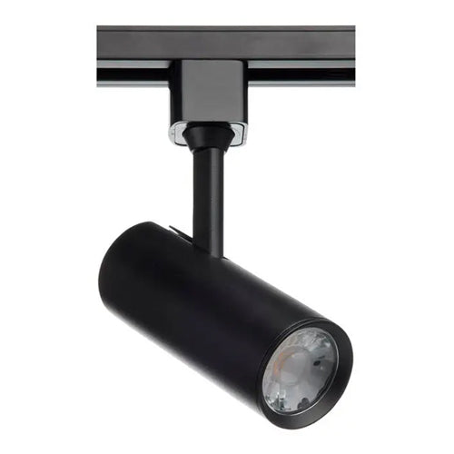 Satco TH604, 10W LED Commercial Track Head, Cylinder, 120V, 600 Lumens, 3000K Warm White, Dimmable, 36 Deg. Beam Angle, Black Finish
