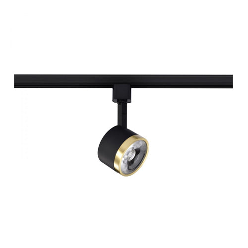Satco TH635, 12W LED Track Head, Round, 120V, 1020 Lumens, 3000K Warm White, Dimmable, Matte Black and Brushed Brass Finish