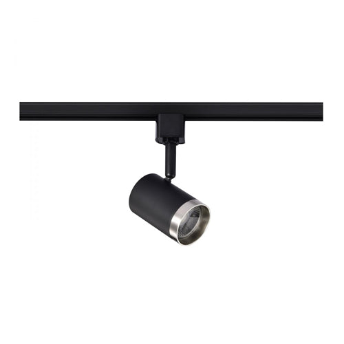 Satco TH648, 12W LED Small Cylindrical Track Head, 120V, 1020 Lumens, 3000K Warm White, 36° Beam Angle,  Dimmable, Matte Black and Brushed Nickel Finish
