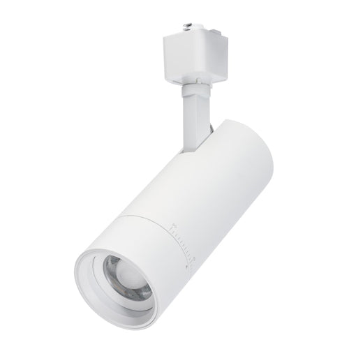 Satco TH731, 15W LED Track Head, 20° to 50° Adjustable Beam Spread, 120V, 1050 Lumens, 5 CCT Selectable, Dimmable, Matte White Finish