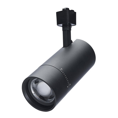 Satco TH742, 30W LED Track Head, 20° to 50° Adjustable Beam Spread, 120V, 2100 Lumens, 5 CCT Selectable, Dimmable, Matte Black Finish