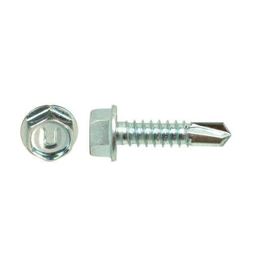UCAN THW 834, U-DRILLS® Hex Washer Head, Zinc Plated, 8-18 x 3/4″, 2 Point, 100 Packs