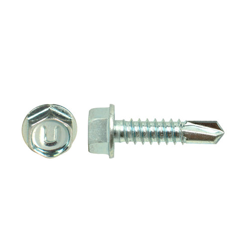UCAN THW 14112K, U-Drills® Hex Washer Head, Zinc Plated, 3 Point, 1/4-14 x 1-1/2″, 250 PCS/Jars