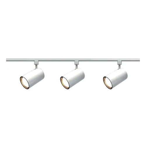 Satco TK318, 3-Light, R30 Straight Cylinder Track Kit, 4 foot Track, 75W, 120V, Medium Base, White Finish