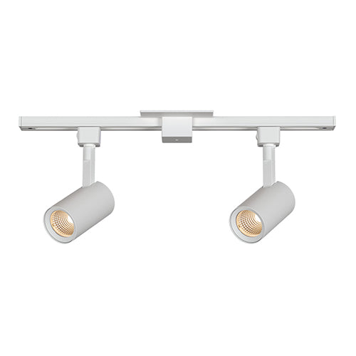Liteline TK6002-WH-KIT2, 2' Extrusion, Center Feed, 2 × DA2012 Track Fixtures, White Finish, Ships in 1 Kit Per Box