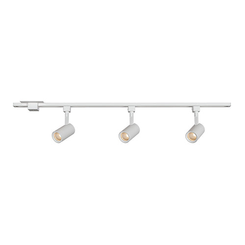 Liteline TK6004-WH-KIT2, 4' Extrusion, Center Feed, 3 × DA2012 Track Fixtures, White Finish, Ships in 1 Kit Per Box