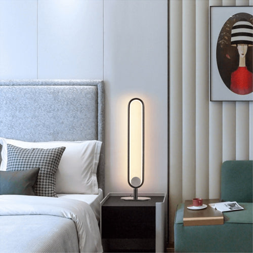 Litup TL2115BK, 20'' LED U-Shape Table Lamp, 12W, 110-265V, 1000 Lumens, 3500K, Dimmable, Black Finish