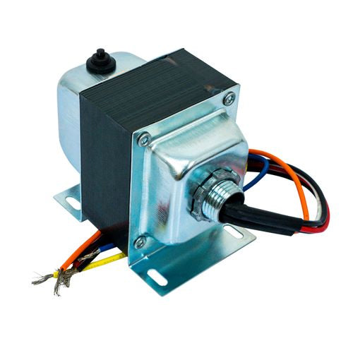 Alltemp TM524100A, Class II Multi Mount Transformer, Equipped with a Circuit Breaker, Primary 120/208/240/480V, Secondary 24V, 100VA Rating, Wire Lead Connection