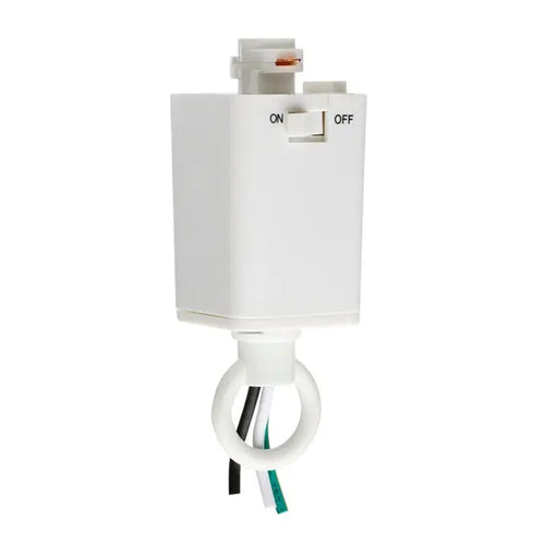 Satco TP215, Pendant Loop Track Adapter, White Finish