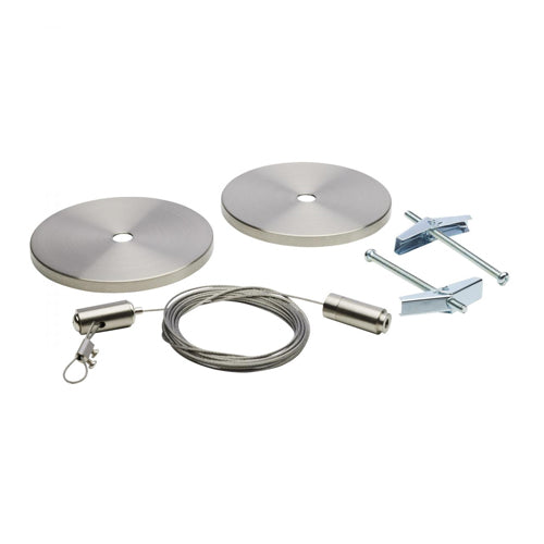 Satco TP242, Track Suspension Aircraft Cable, Brushed Nickel Canopy