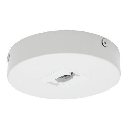 Satco TP248, Single Monopoint Adapter, Round, White Finish