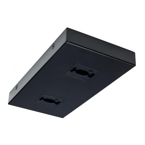 Satco TP251, Double Monopoint Adapter, Rectangular, Black Finish