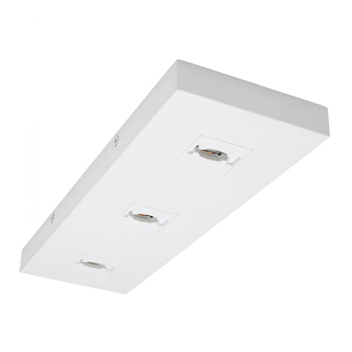 Satco TP254, Triple Monopoint Adapter, Rectangular, White Finish