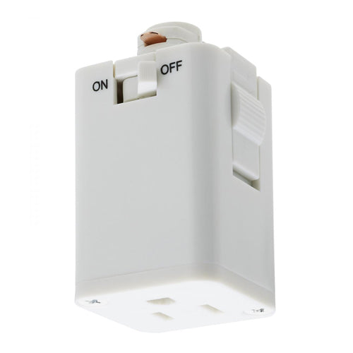 Satco TP256, Outlet Track Adapter, White Finish