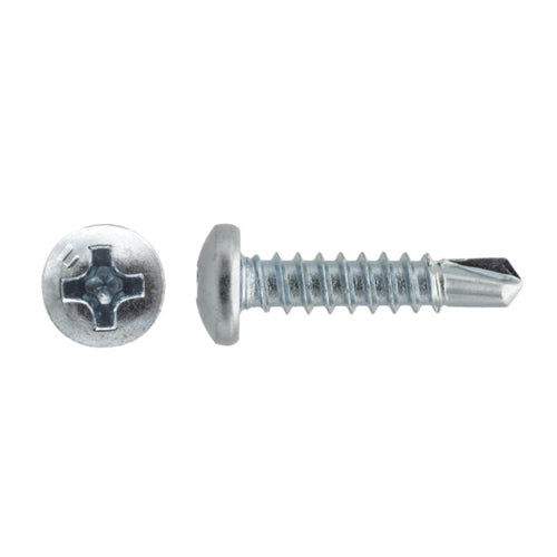 UCAN TPP 101B, U-Drills® Phillips Pan Head, Zinc Plated, Bulk, 3 Point, 10-16 x 1″, 5000 Packs