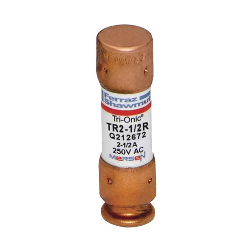 Mersen TR2-1/2R, TR-R 2.5A Class RK5 Time-Delay Fuse, 250VAC/DC, Ferrule