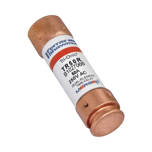 Mersen TR50R, TR-R 50A Class RK5 Time-Delay Fuse, 250VAC/DC, Ferrule