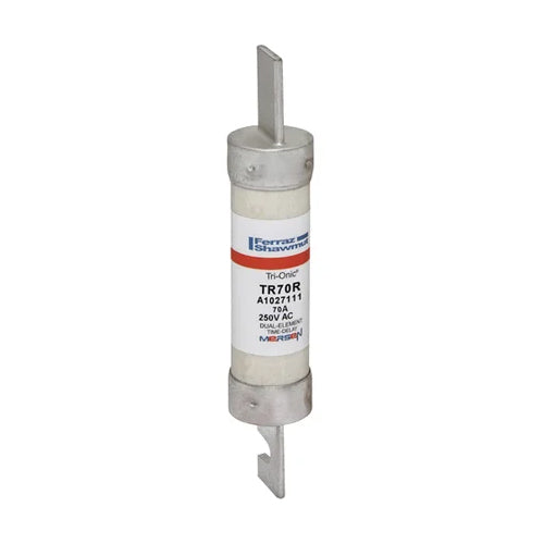 Mersen TR70R, TR-R 70A Class RK5 Time-Delay Fuse, 250VAC/DC, Blade