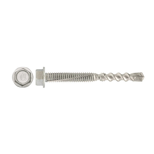 UCAN TRH 144MB8, MIGHTY MOLE® U-DRILLS® Heavy Gauge, Hex Washer Head, Up to 19 mm Drill Capacity, RUSPRO® Coated, Bulk Packs, 8 Point, 1/4-20 x 4″, 500 Packs