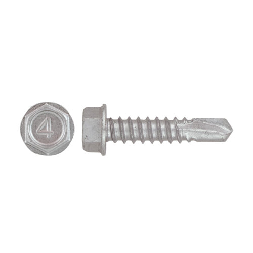 UCAN TRH 141KSS, U-Drills® Stainless Steel (410), Hex Washer Head, Ruspro® Coated, 3 Point, 1/4-14 x 1″, 300 PCS/Jars