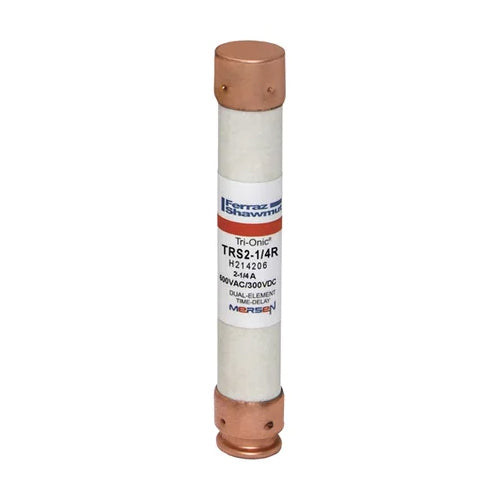 Mersen TRS2-1/4R, TRS-R Class RK5 Time-Delay Ferrule Fuse, 600VAC/DC, 2.25A