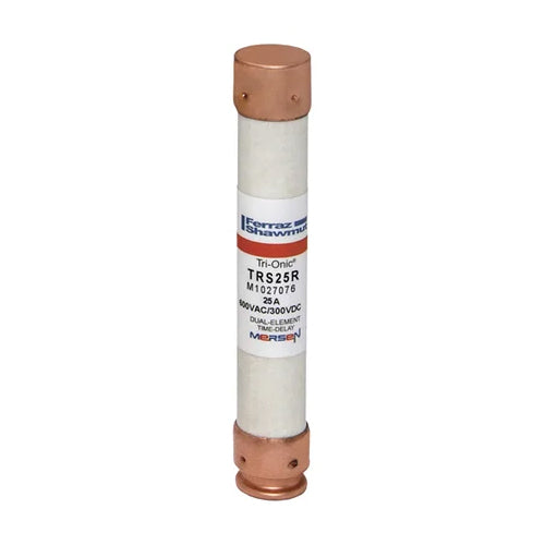 Mersen TRS25R, TRS-R Class RK5 Time-Delay Ferrule Fuse, 600VAC/300VDC, 25A
