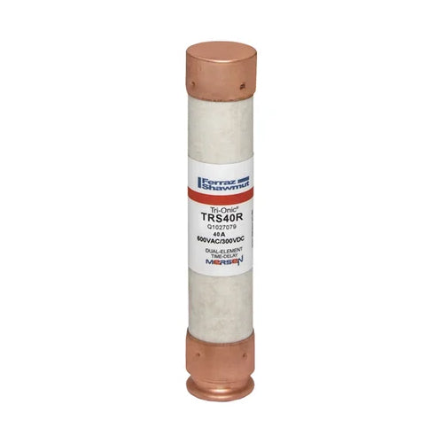 Mersen TRS40R, TRS-R Class RK5 Time-Delay Ferrule Fuse, 600VAC/300VDC, 40A