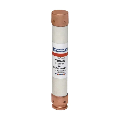 Mersen TRS4R, TRS-R Class RK5 Time-Delay Ferrule Fuse, 600VAC/DC, 4A