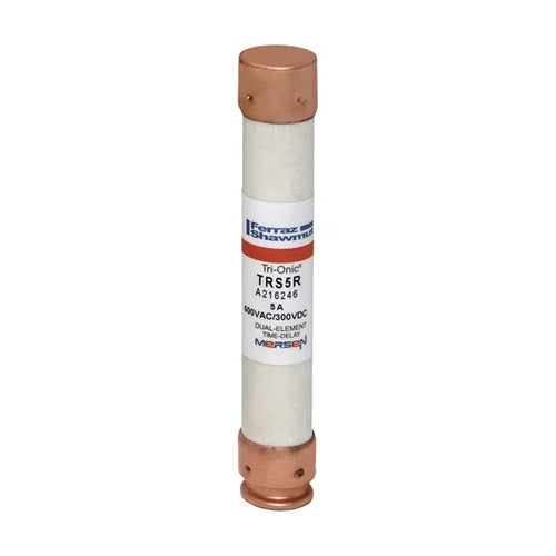 Mersen TRS5R, TRS-R Class RK5 Time-Delay Ferrule Fuse, 600VAC/DC, 5A