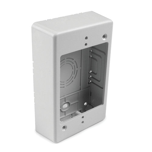 Hellermann Tyton TSRW-JB1, Single Gang Junction Box, 1-1/4" Deep, PVC, White, 1/bg