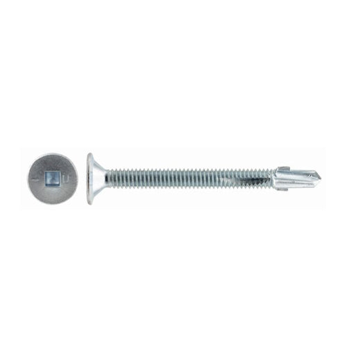 UCAN TSW 124RB, U-DRILLS® Socket Wafer Head With Reamer, Zinc Plated, Bulk Packs, 4 Point, 12-24 x 4″, 800 Packs